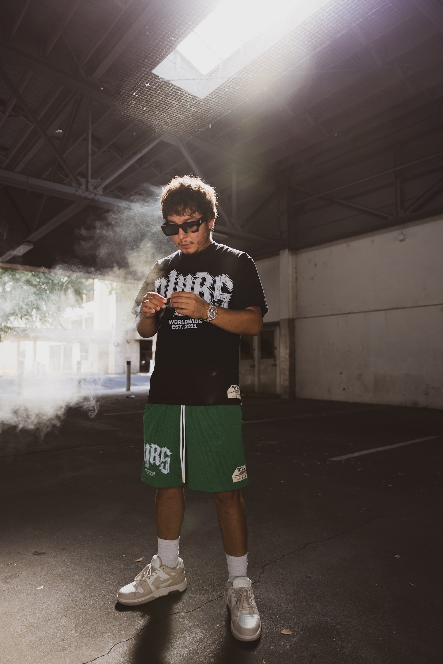 GREEN PLYRS SHORTS