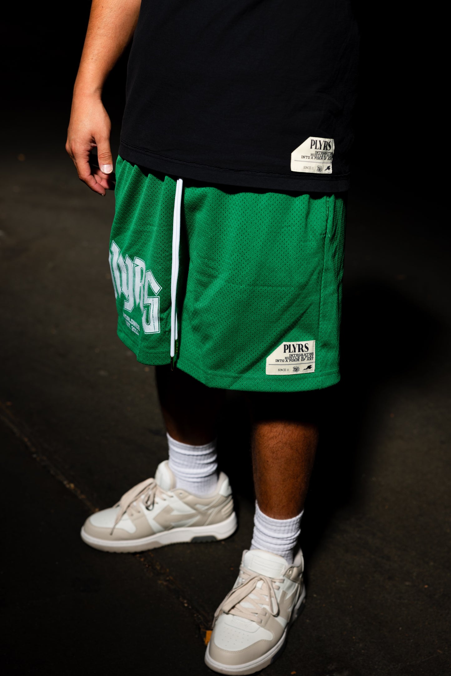 GREEN PLYRS SHORTS