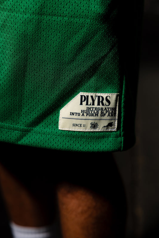GREEN PLYRS SHORTS