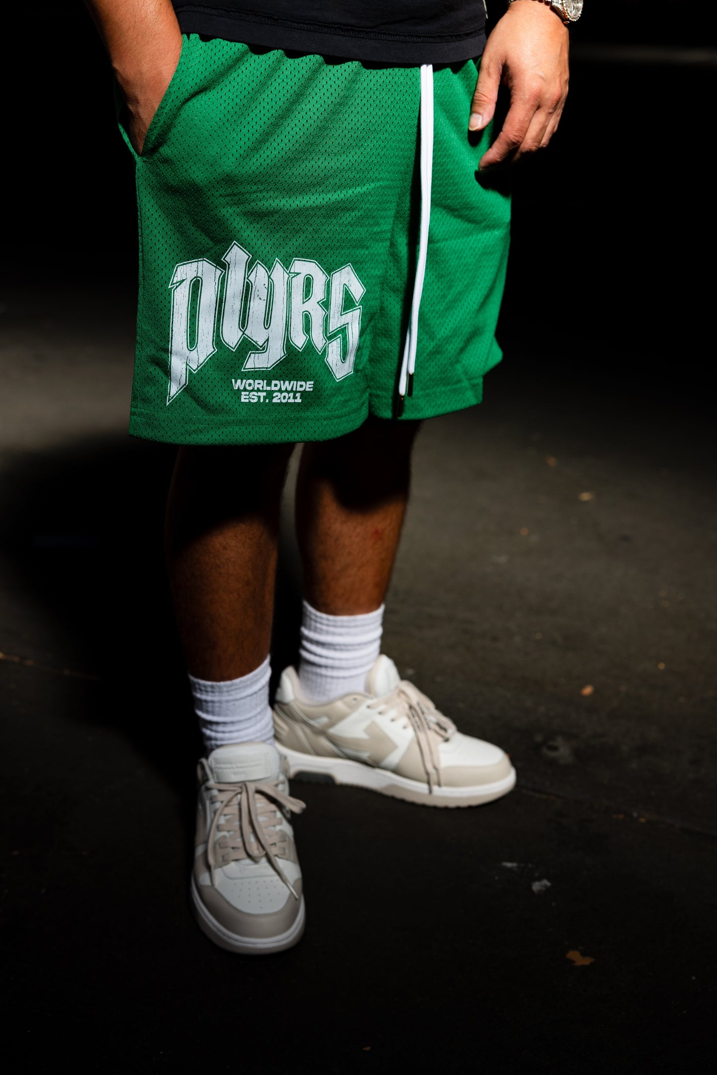 GREEN PLYRS SHORTS