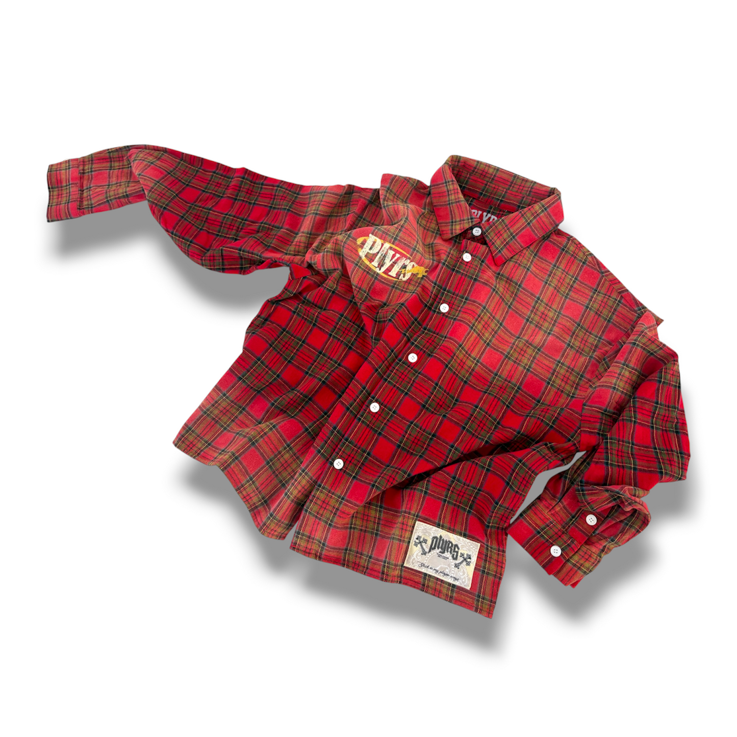 VINTAGE WOVEN CROPPED FLANNEL