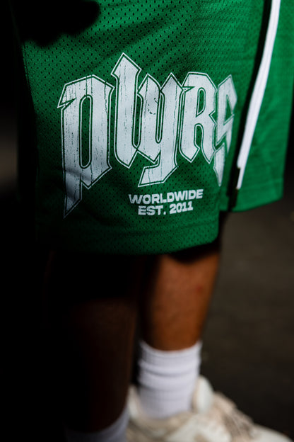 GREEN PLYRS SHORTS
