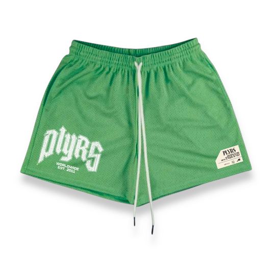 GREEN PLYRS SHORTS