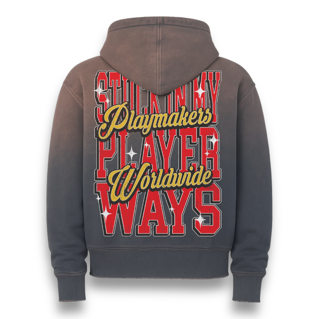 DISTRESSED PLAYER WAYS HOODIE