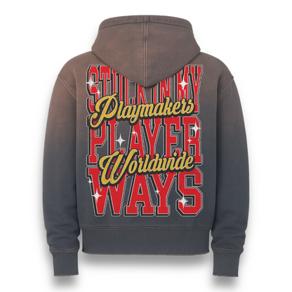 DISTRESSED PLAYER WAYS HOODIE