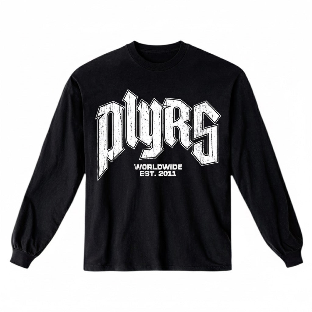 BLACK PLYRS L/S TEE